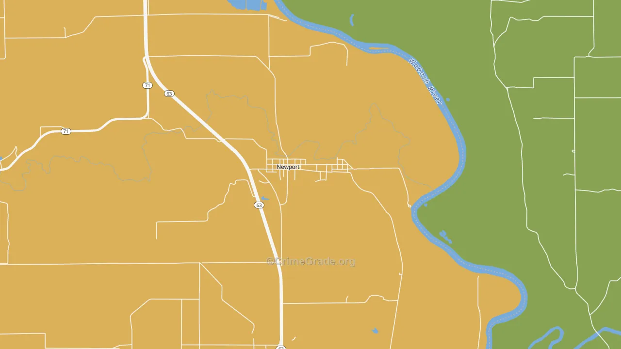 Newport, IN Map of Murder Rates