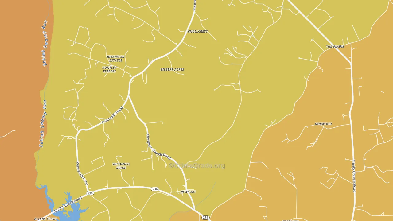 Newport, MD Map of Murder Rates