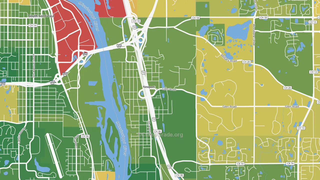 Newport, MN Map of Murder Rates