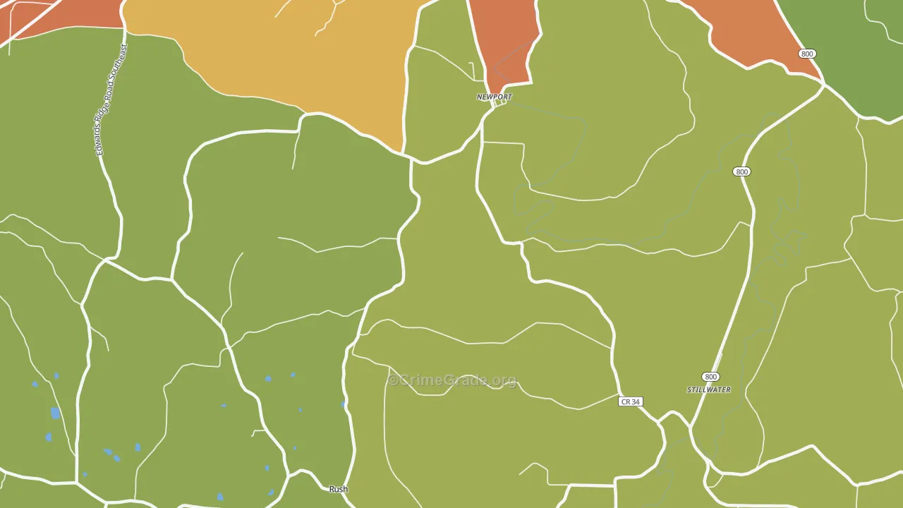 Newport, OH Map of Murder Rates