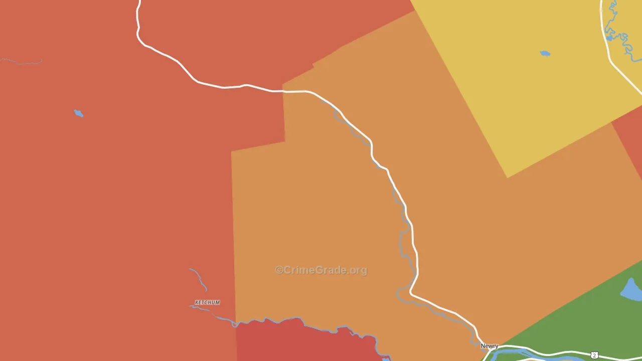 Newry, ME Map of Murder Rates