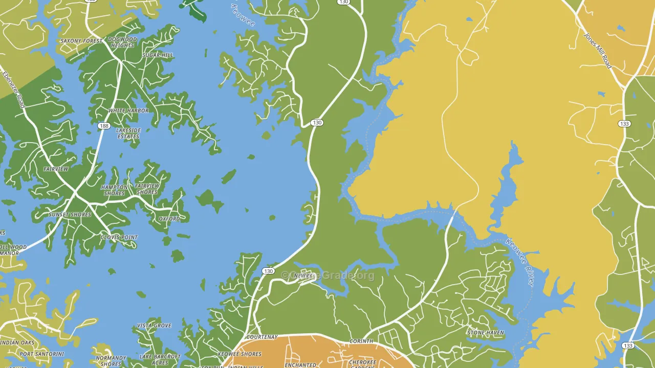 Newry, SC Map of Murder Rates
