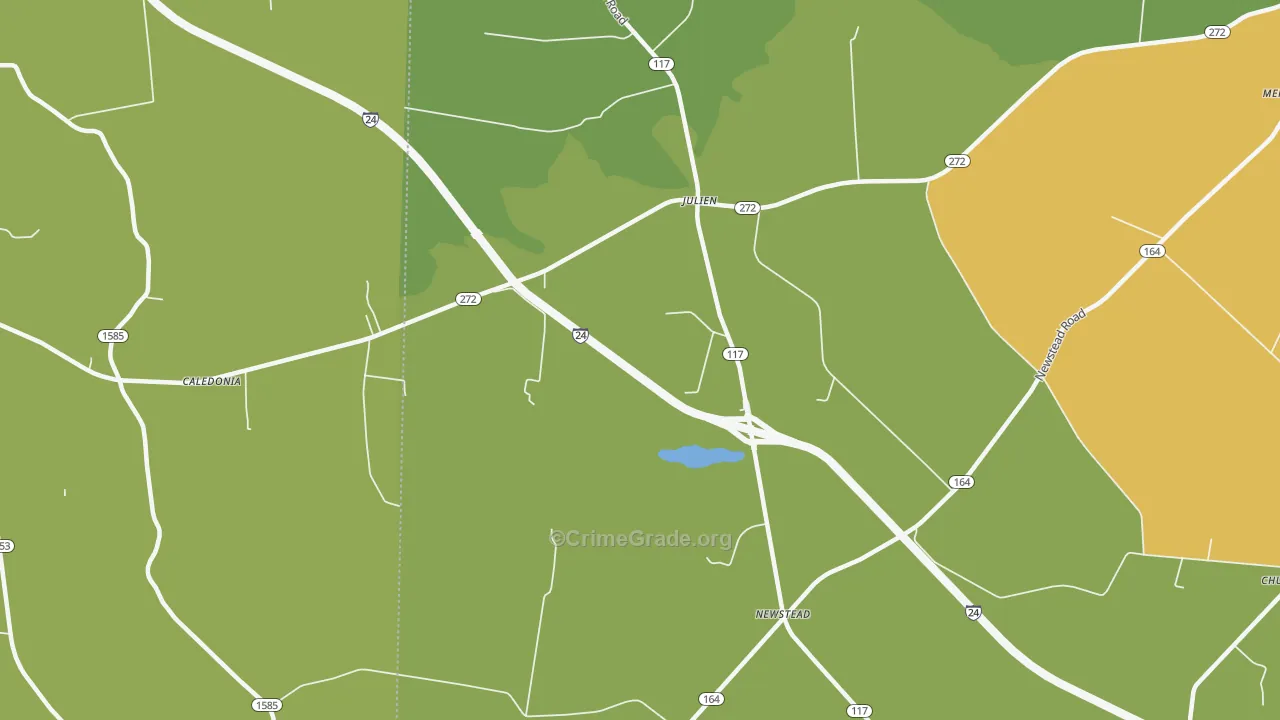Newstead, KY Map of Murder Rates