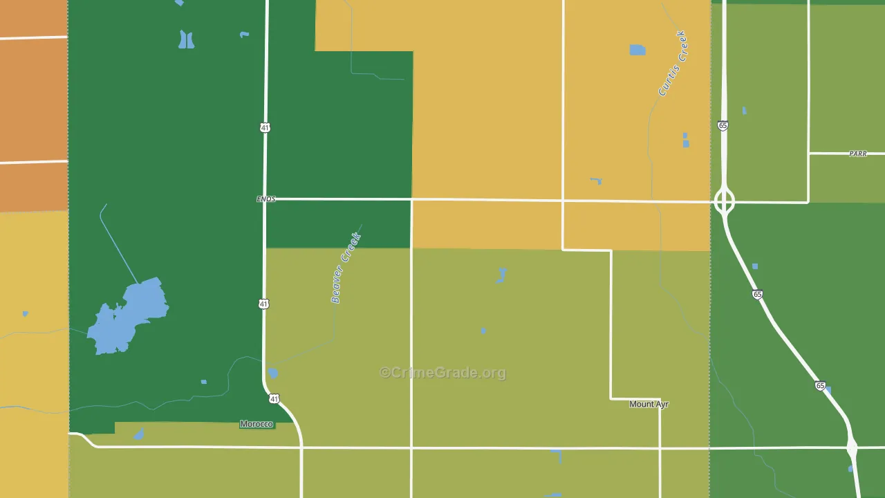 Newton County, IN Map of Murder Rates