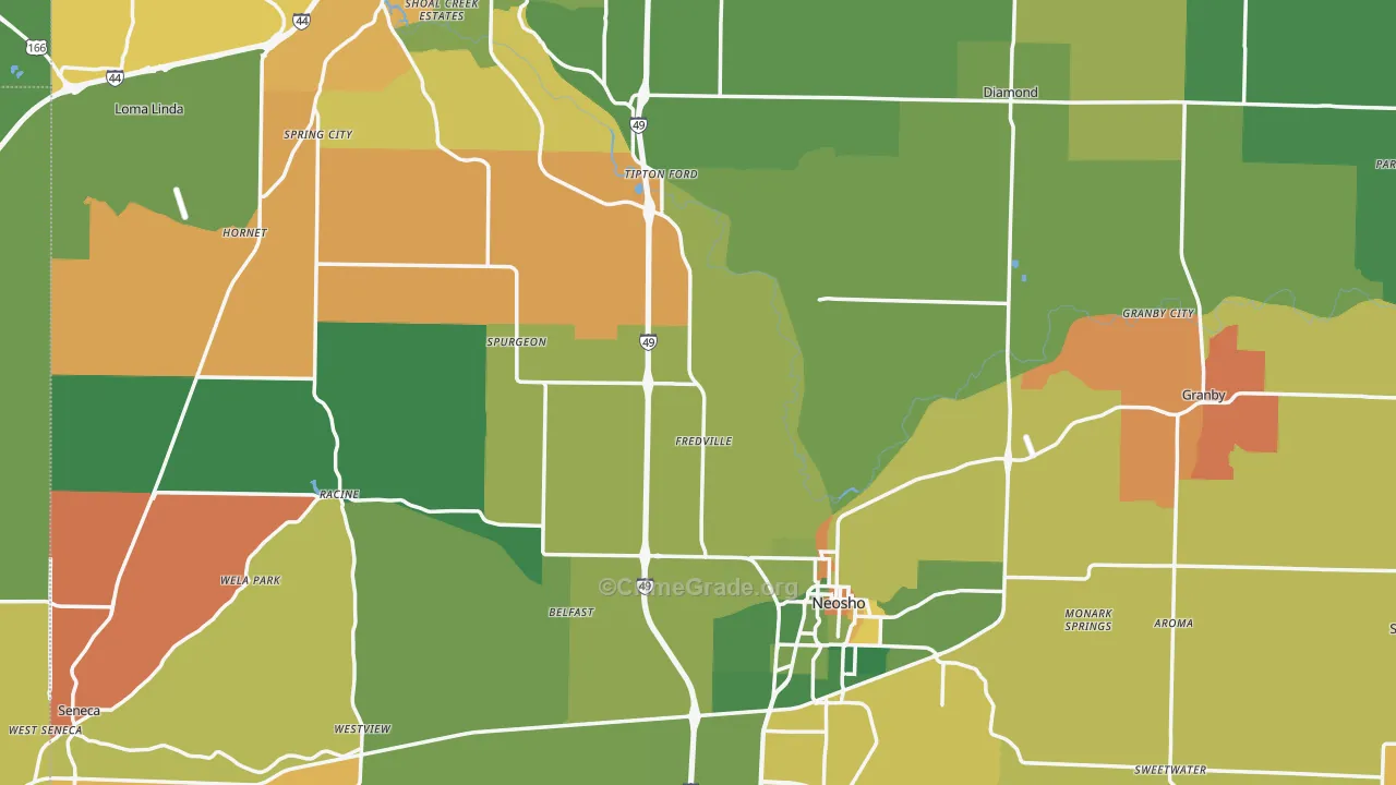 Newton County, MO Map of Murder Rates