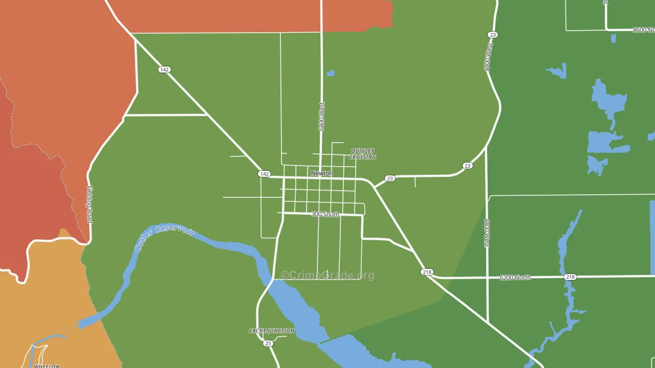 Newton, UT Map of Murder Rates