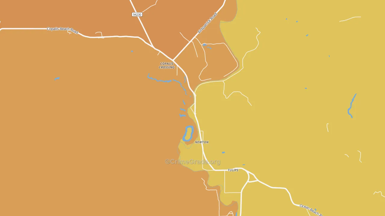 Newton, WA Map of Murder Rates
