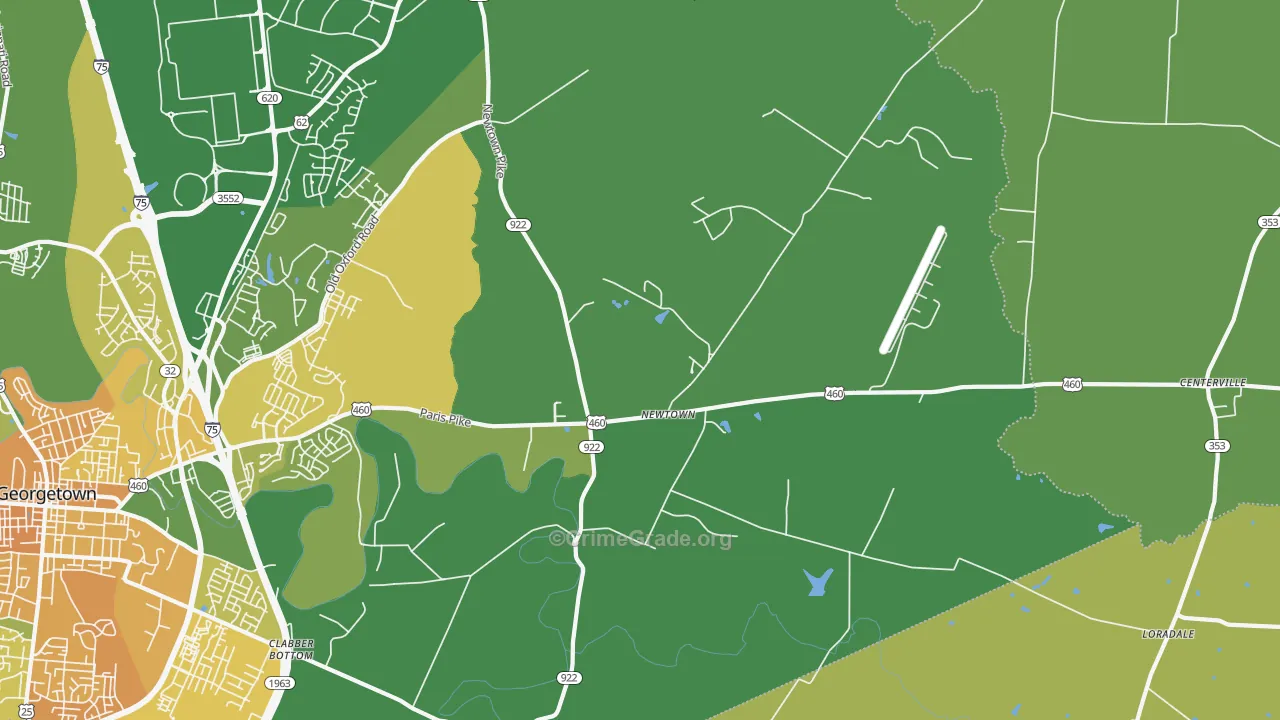 Newtown, KY Map of Murder Rates
