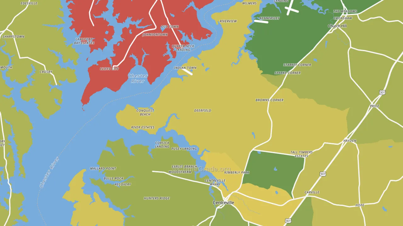 Newtown, MD Map of Murder Rates