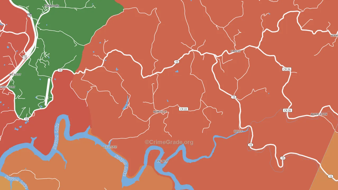 Newville, WV Map of Murder Rates