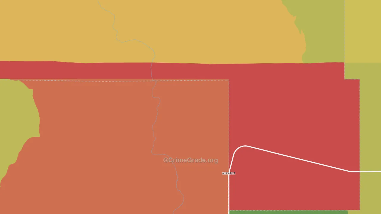 Niarada, MT Map of Murder Rates