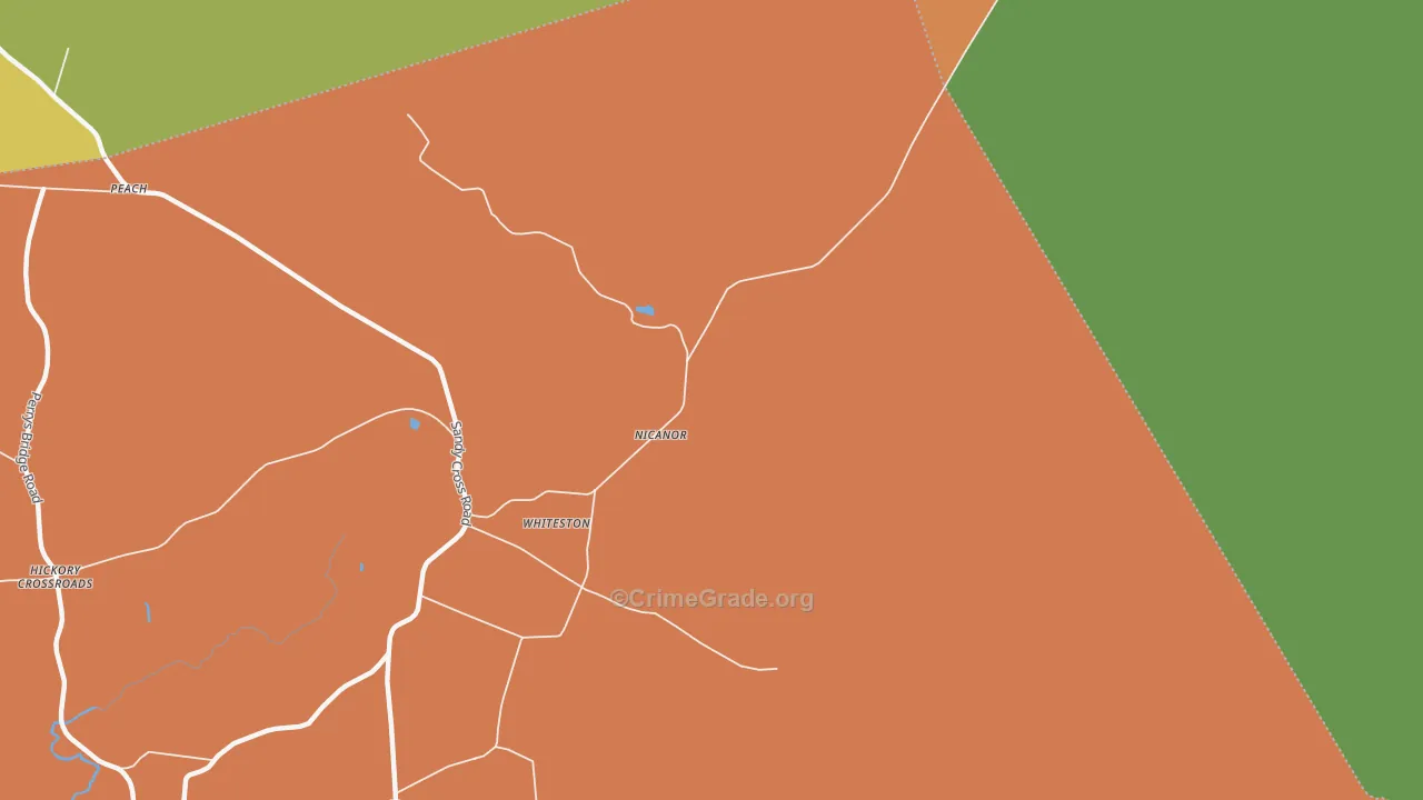 Nicanor, NC Map of Murder Rates