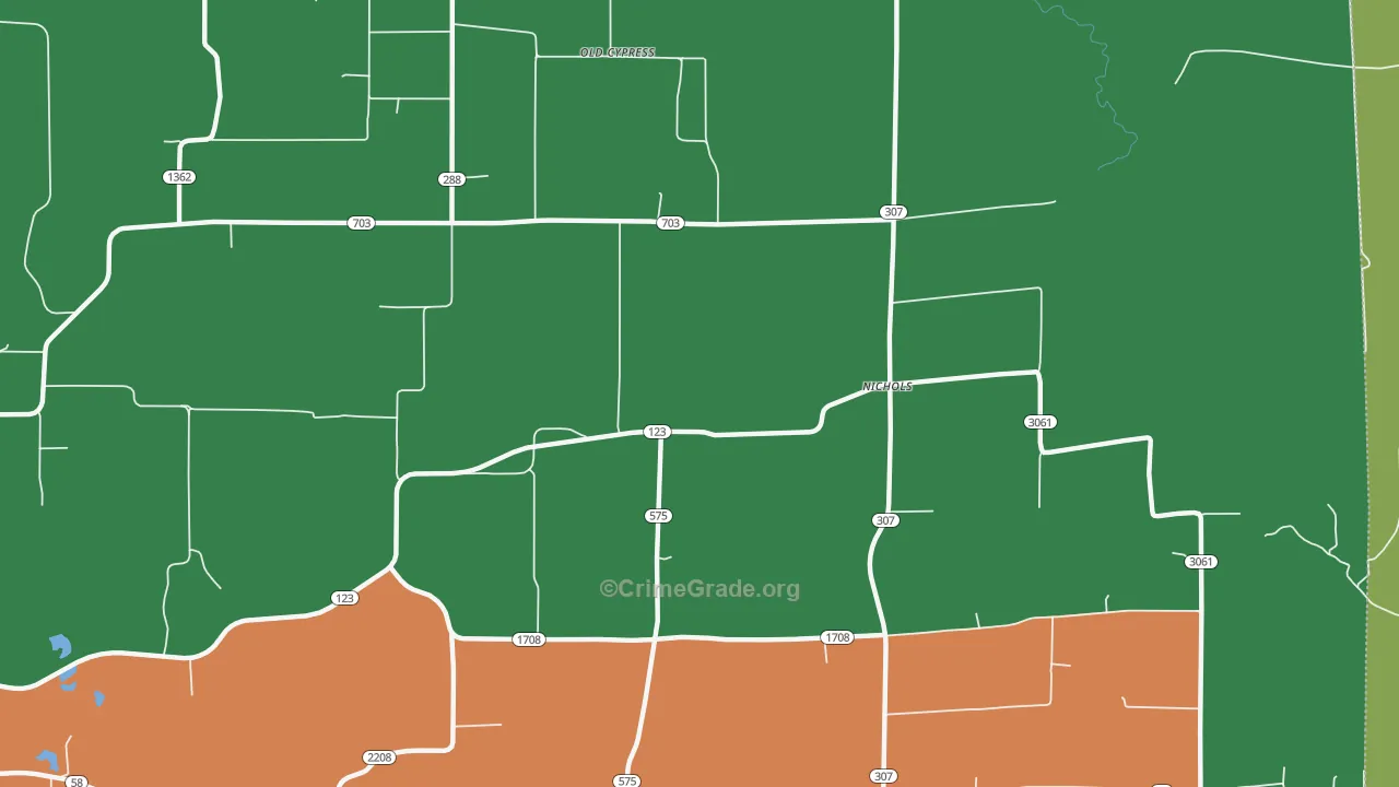 Nichols, KY Map of Murder Rates