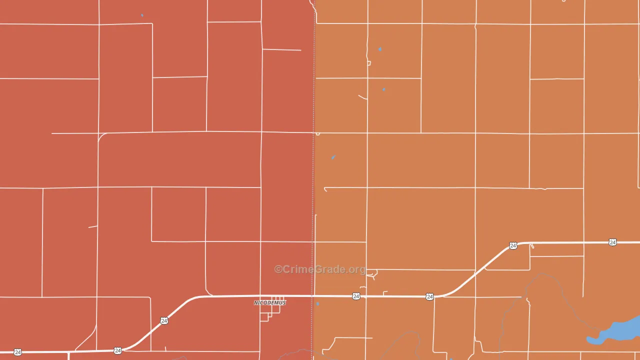 Nicodemus, KS Map of Murder Rates