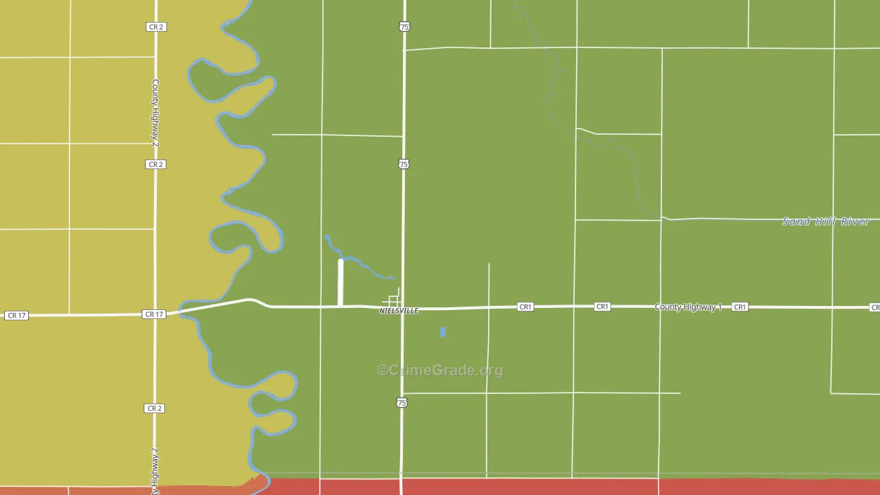 Nielsville, MN Map of Murder Rates