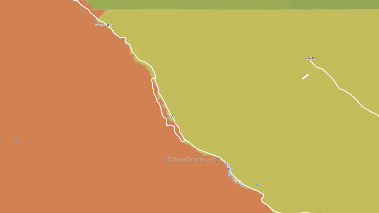 Nile, WA Map of Murder Rates