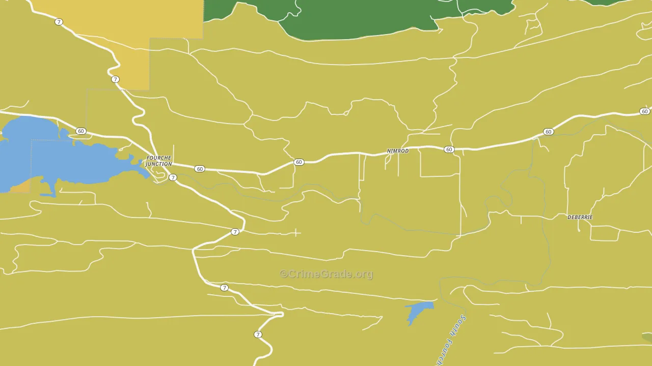 Nimrod, AR Map of Murder Rates