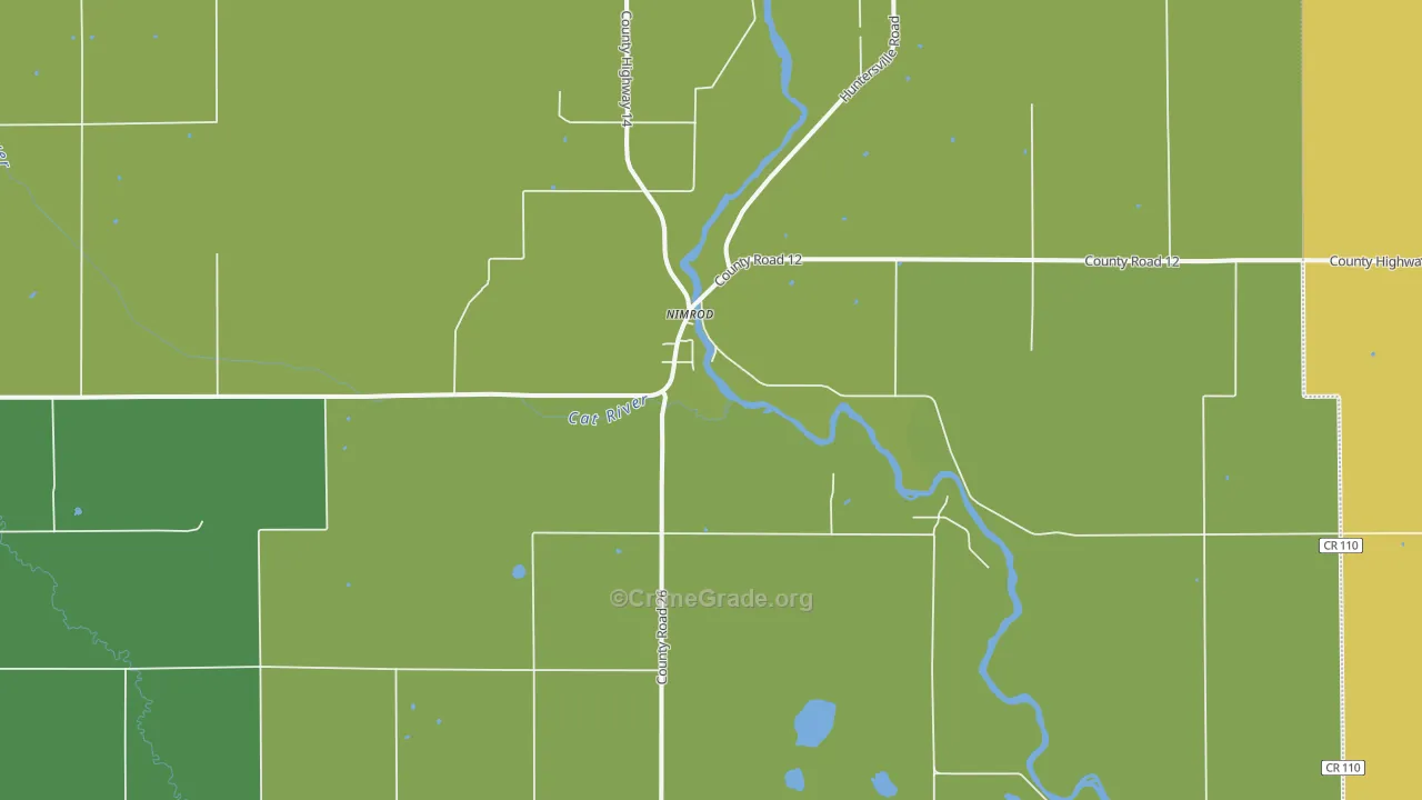 Nimrod, MN Map of Murder Rates