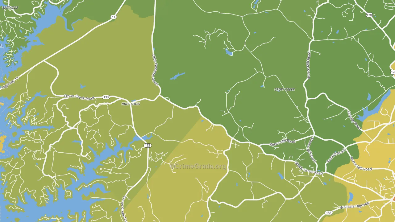Nine Times, SC Map of Murder Rates