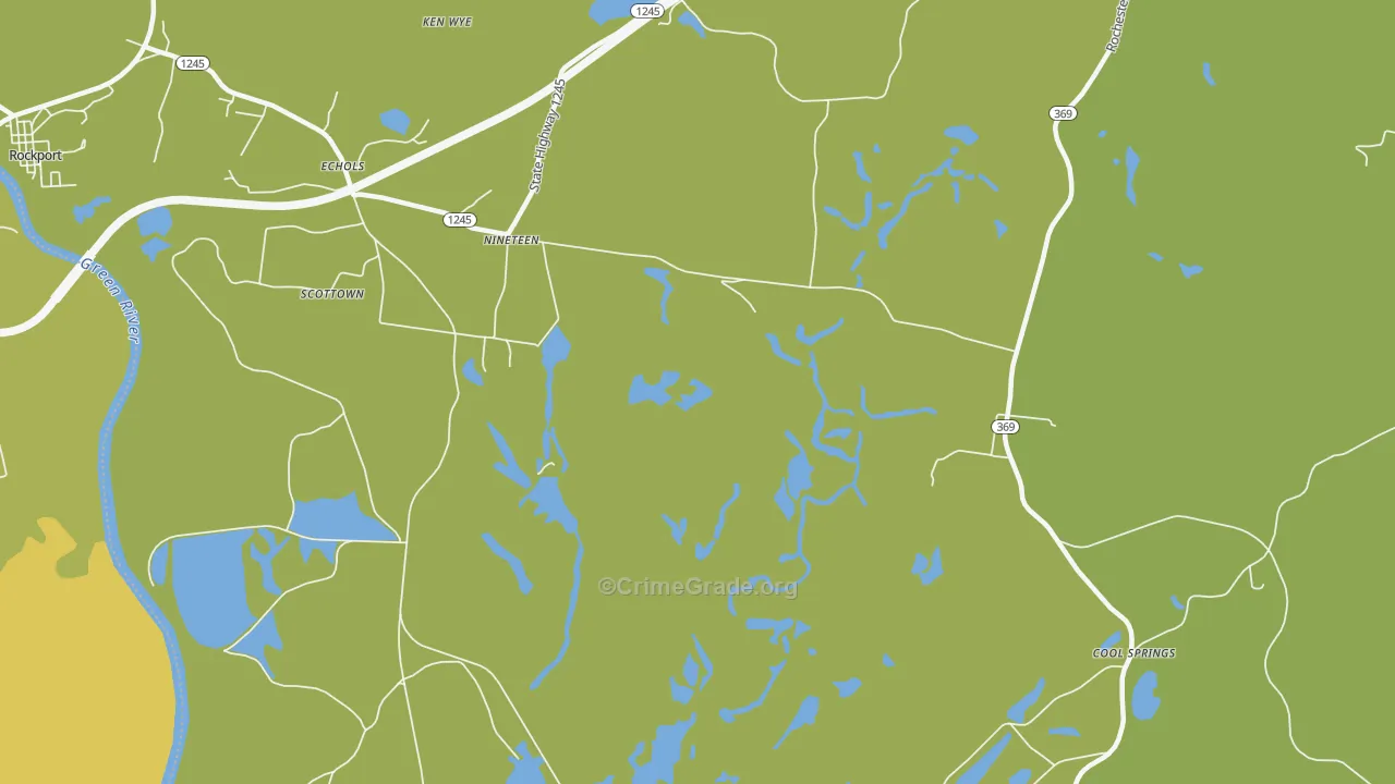 Nineteen, KY Map of Murder Rates