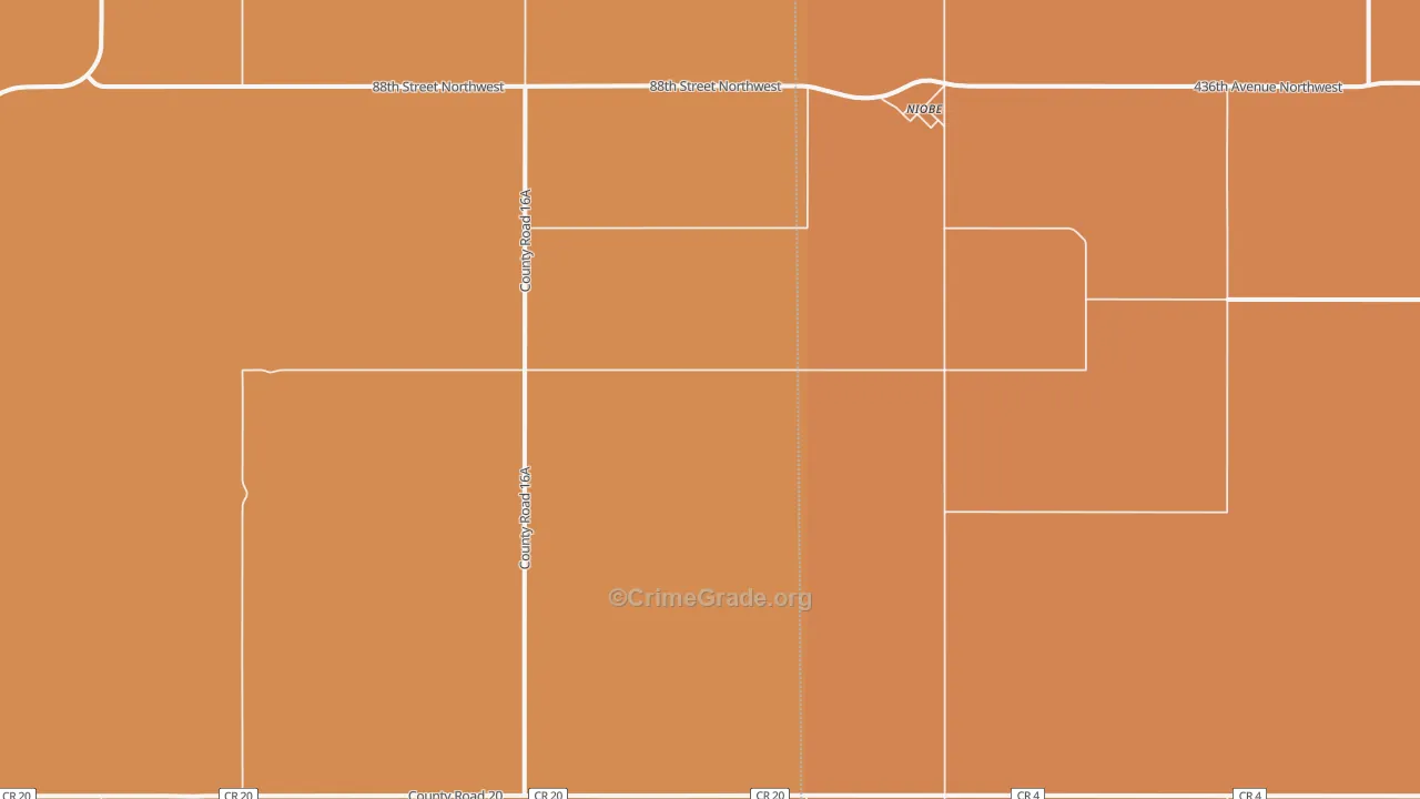 Niobe, ND Map of Murder Rates
