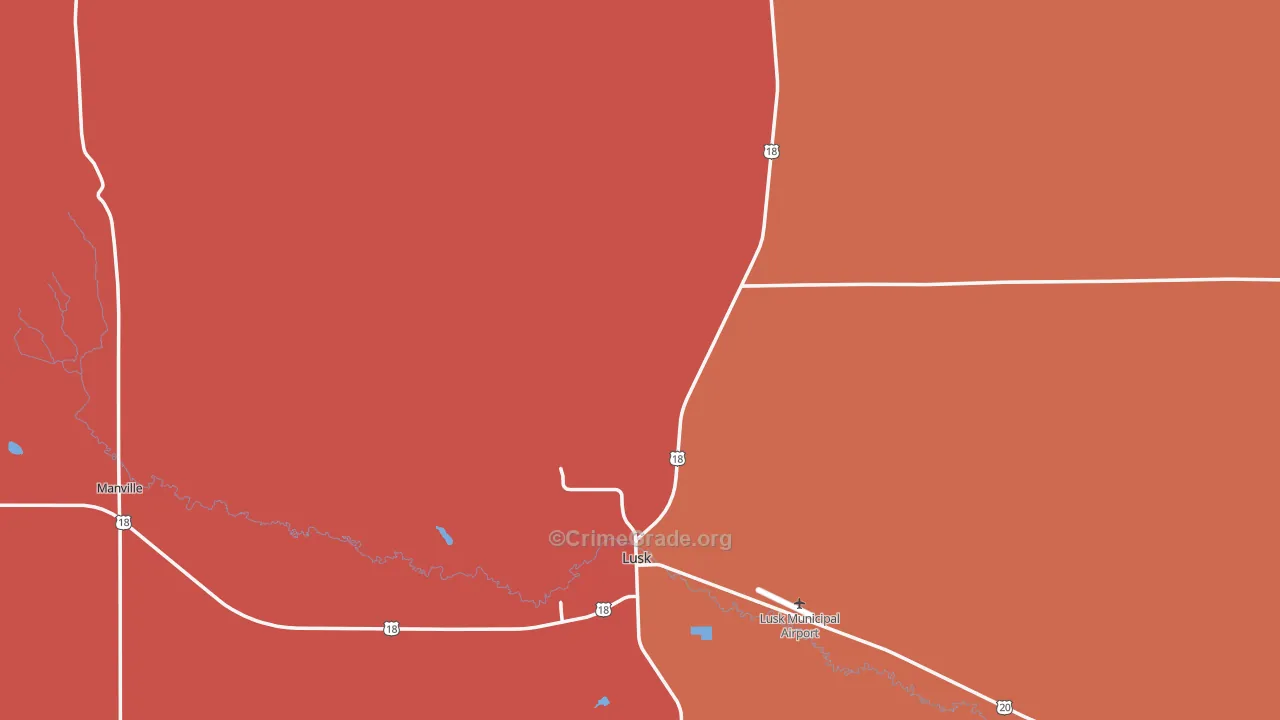 Niobrara County, WY Map of Murder Rates