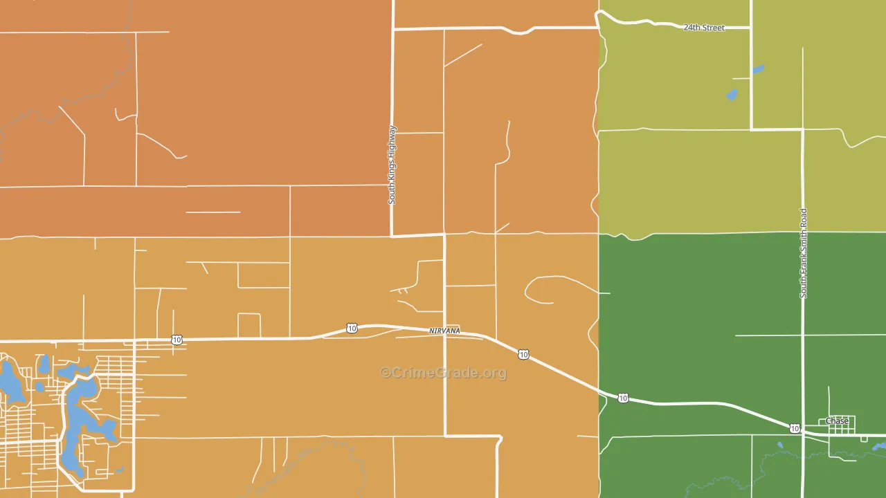 Nirvana, MI Map of Murder Rates