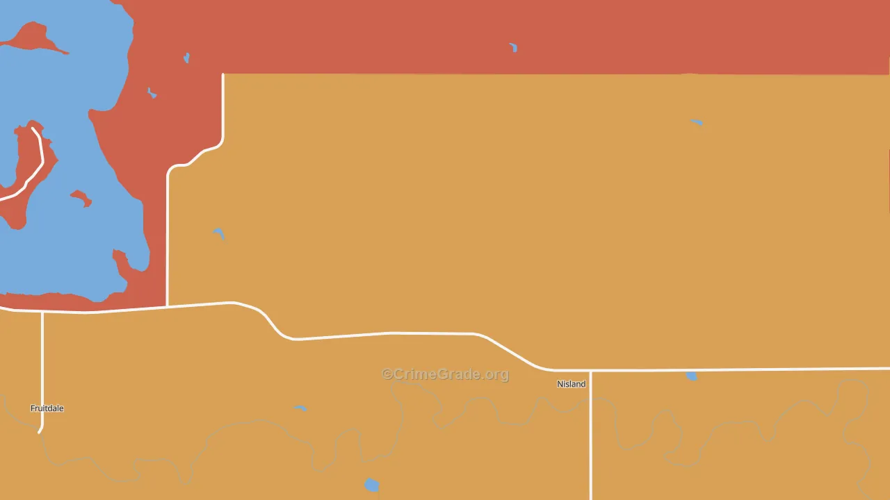 Nisland, SD Map of Murder Rates