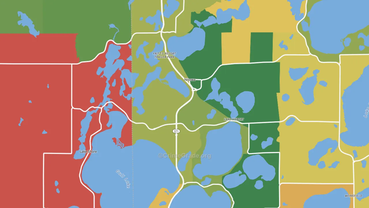 Nisswa, MN Map of Murder Rates
