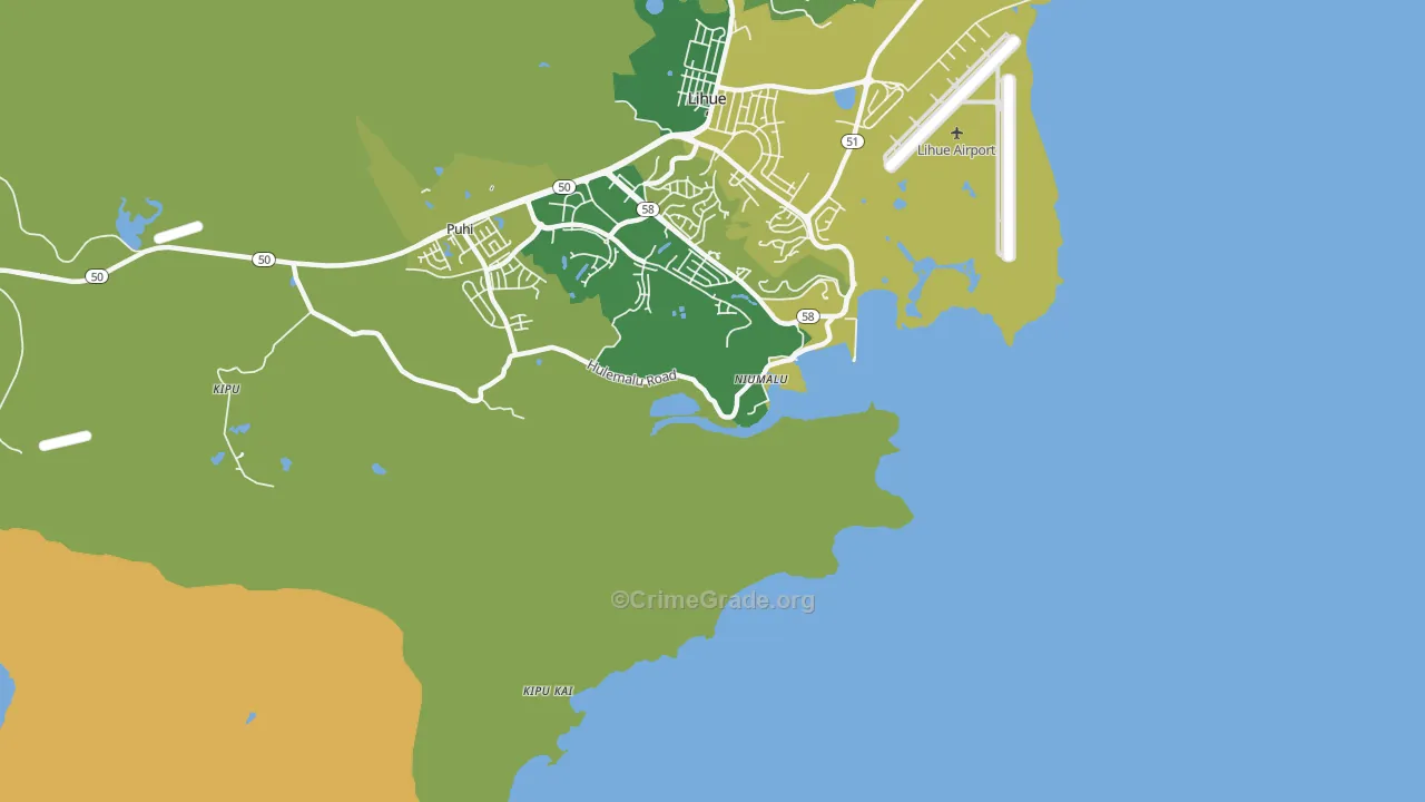 Niumalu, HI Map of Murder Rates