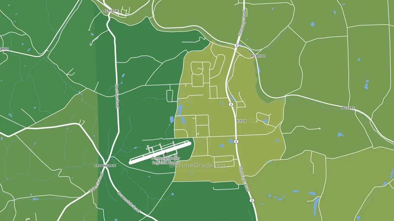 Nixon, PA Map of Murder Rates