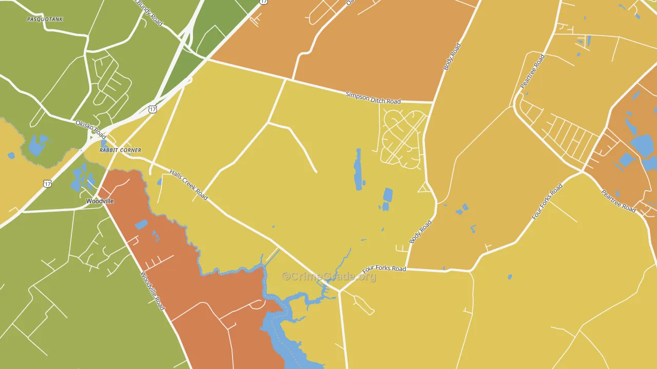 Nixonton, NC Map of Murder Rates