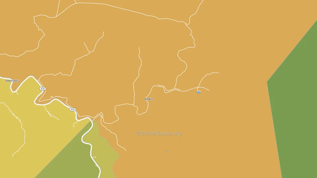 Noble, KY Map of Murder Rates
