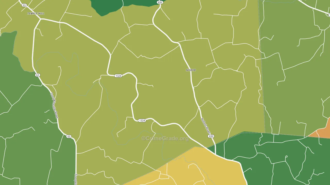 Nobob, KY Map of Murder Rates