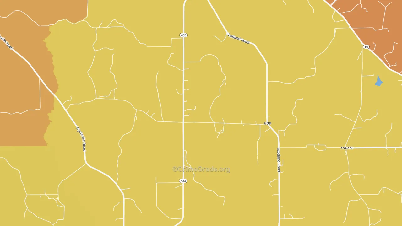 Nod, MS Map of Murder Rates
