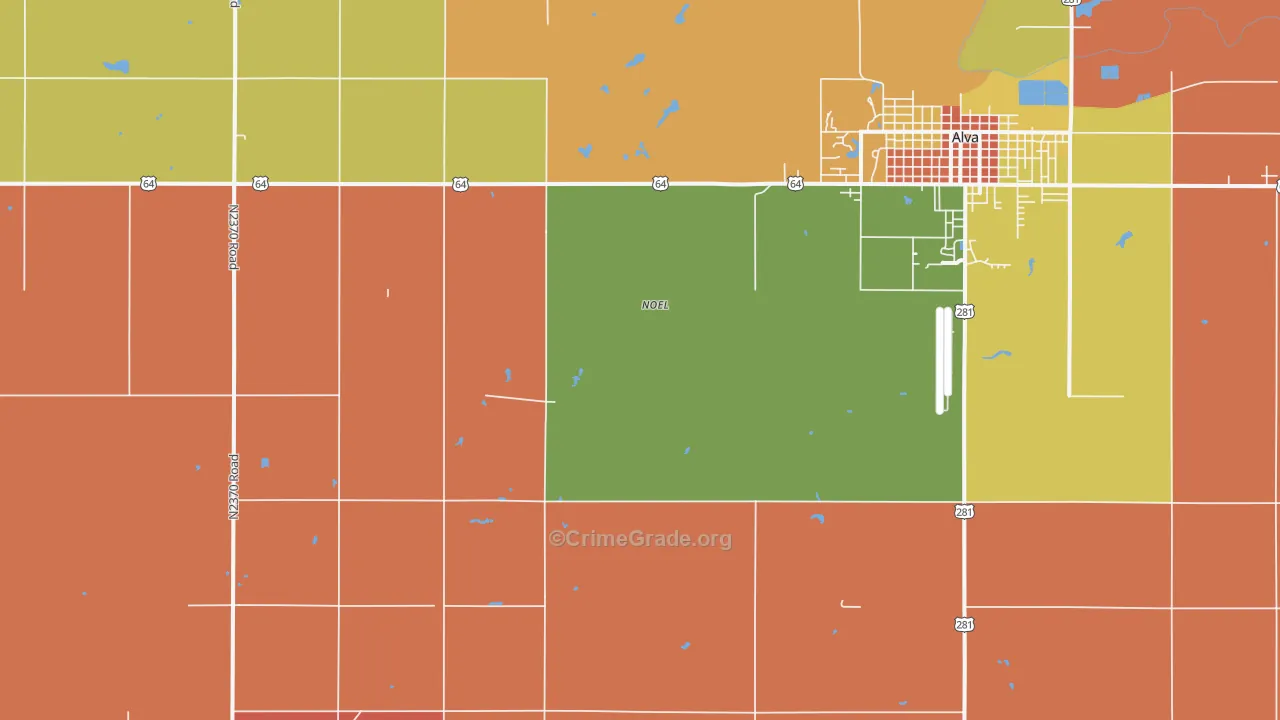 Noel, OK Map of Murder Rates