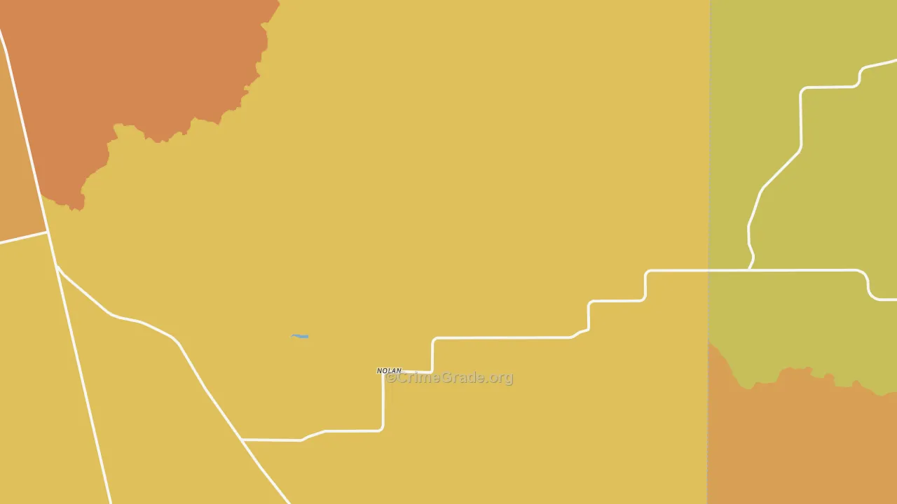 Nolan, TX Map of Murder Rates