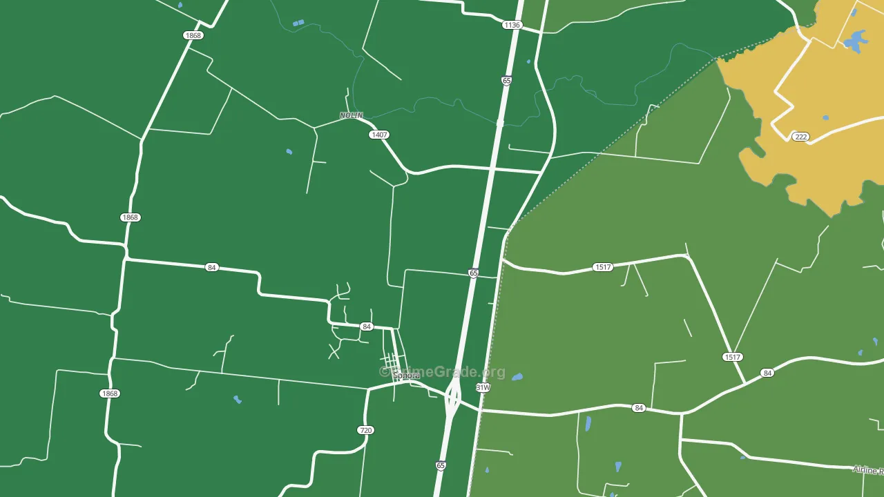 Nolin, KY Map of Murder Rates