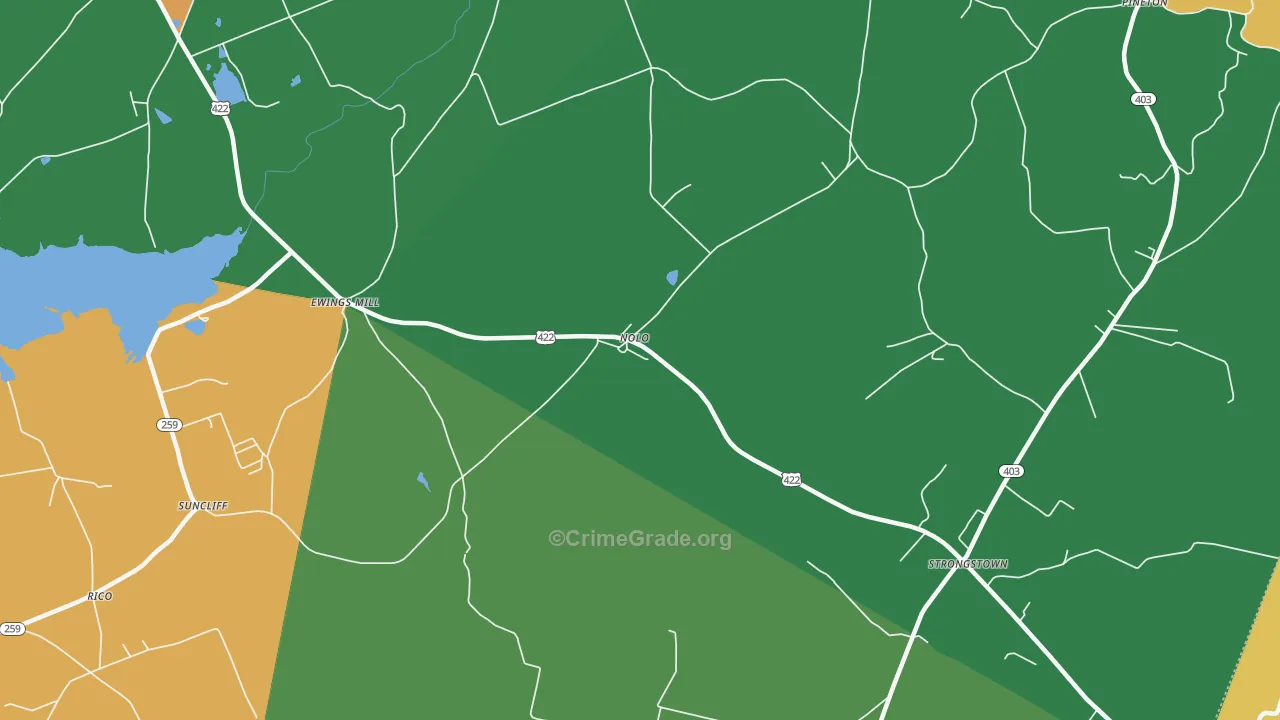 Nolo, PA Map of Murder Rates