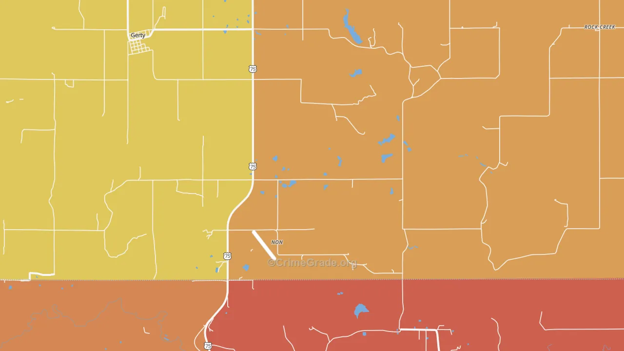 Non, OK Map of Murder Rates