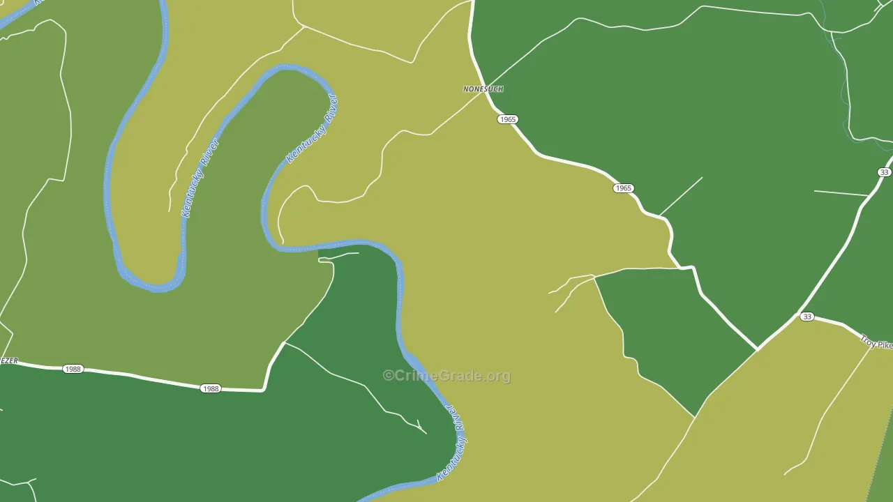 Nonesuch, KY Map of Murder Rates