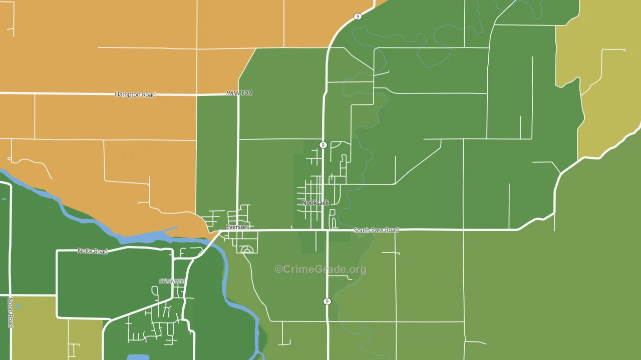 Nooksack, WA Map of Murder Rates