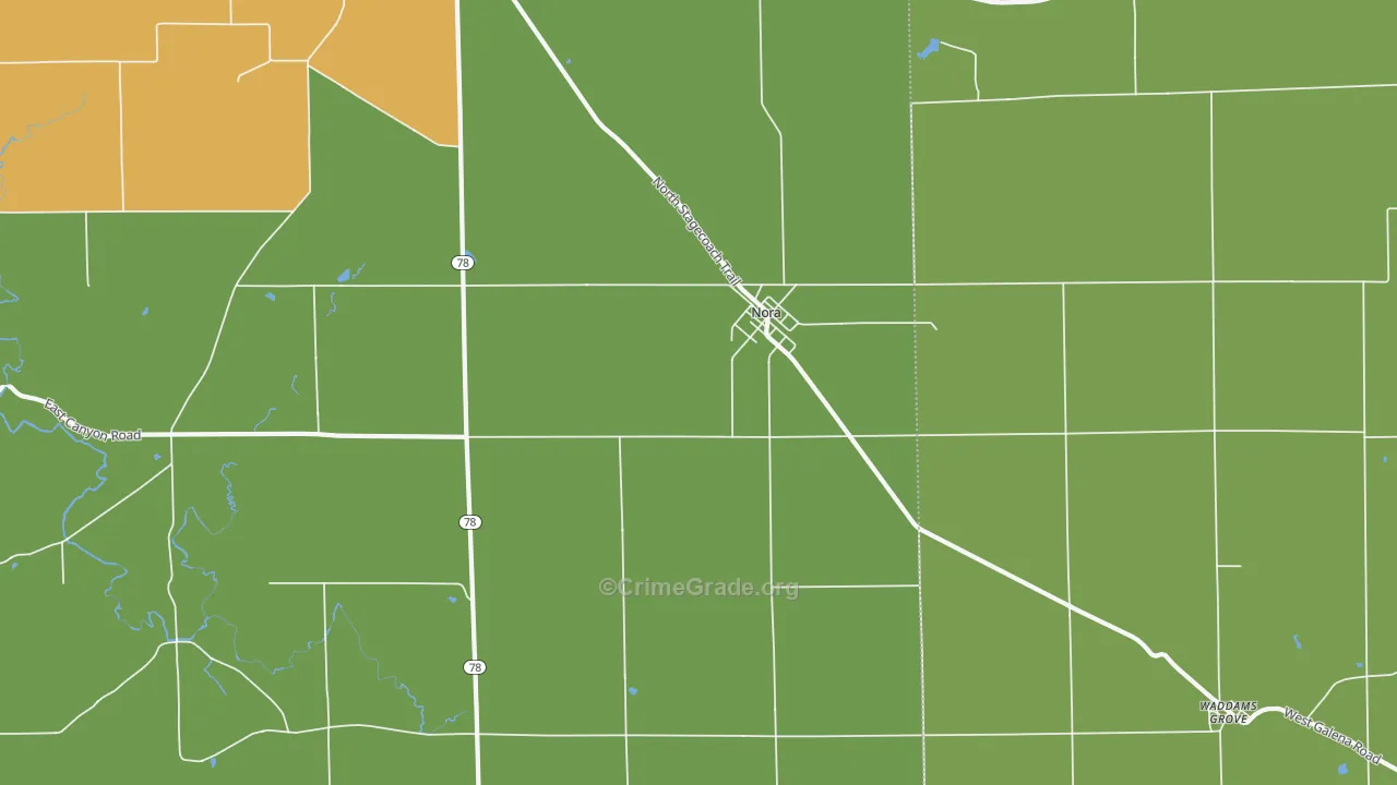 Nora, IL Map of Murder Rates