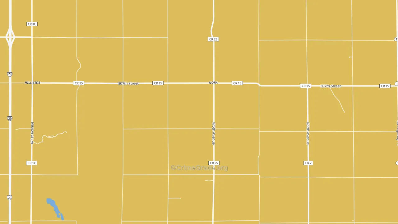Nora, SD Map of Murder Rates