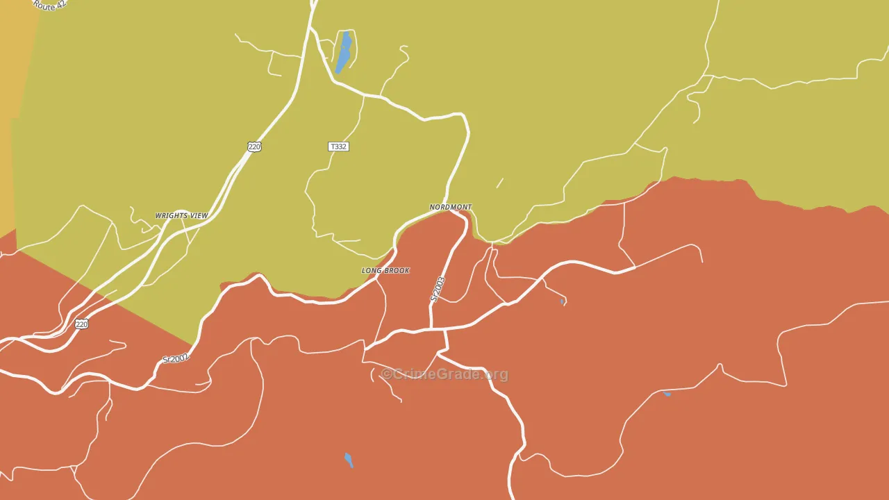 Nordmont, PA Map of Murder Rates