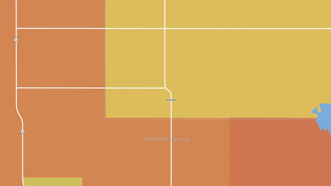 Norma, ND Map of Murder Rates