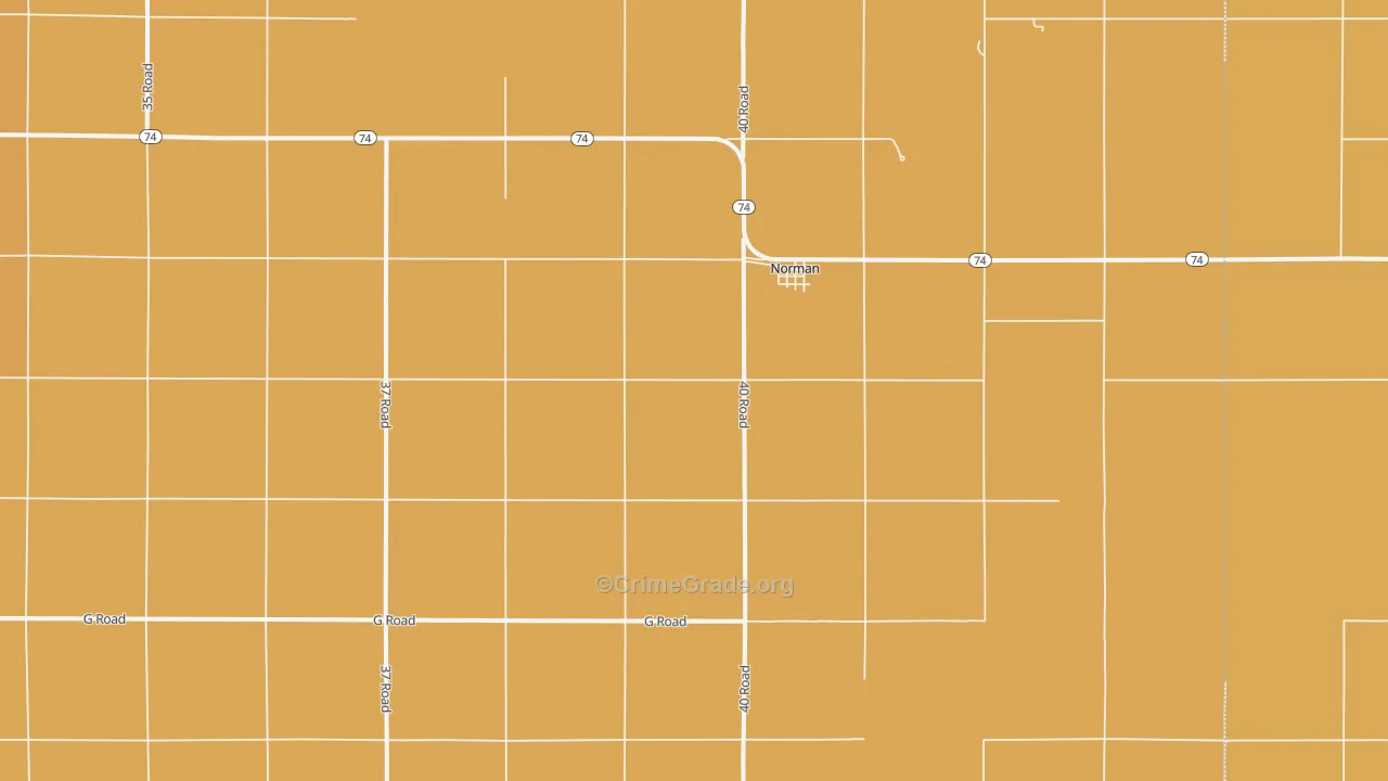 Norman, NE Map of Murder Rates