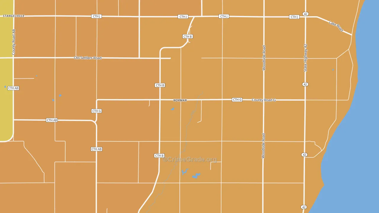 Norman, WI Map of Murder Rates
