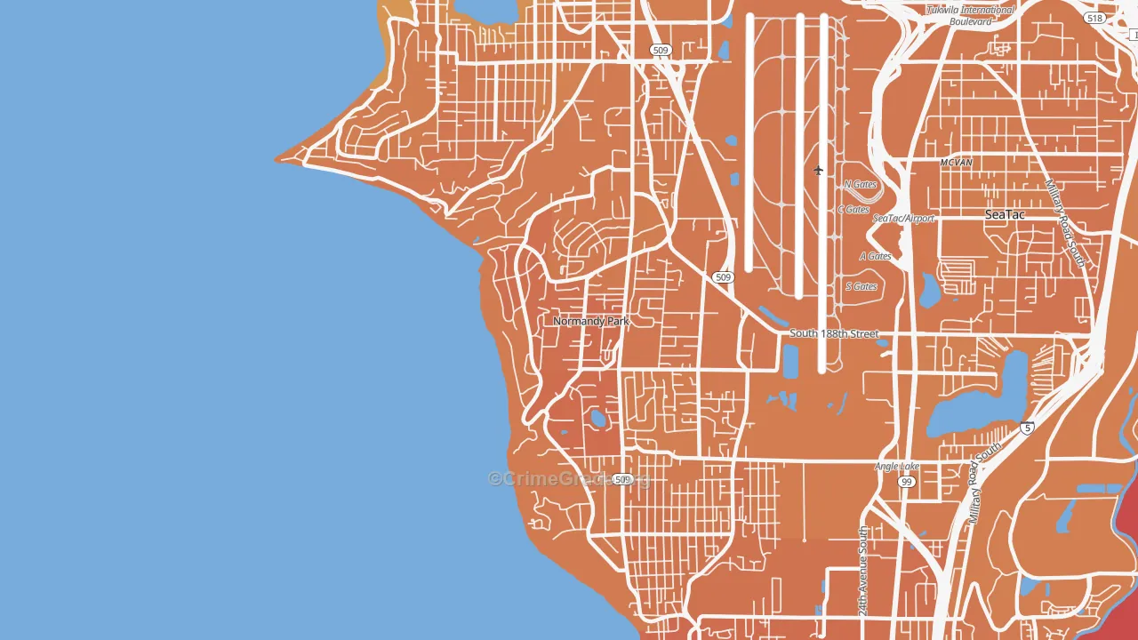 Normandy Park, WA Map of Murder Rates