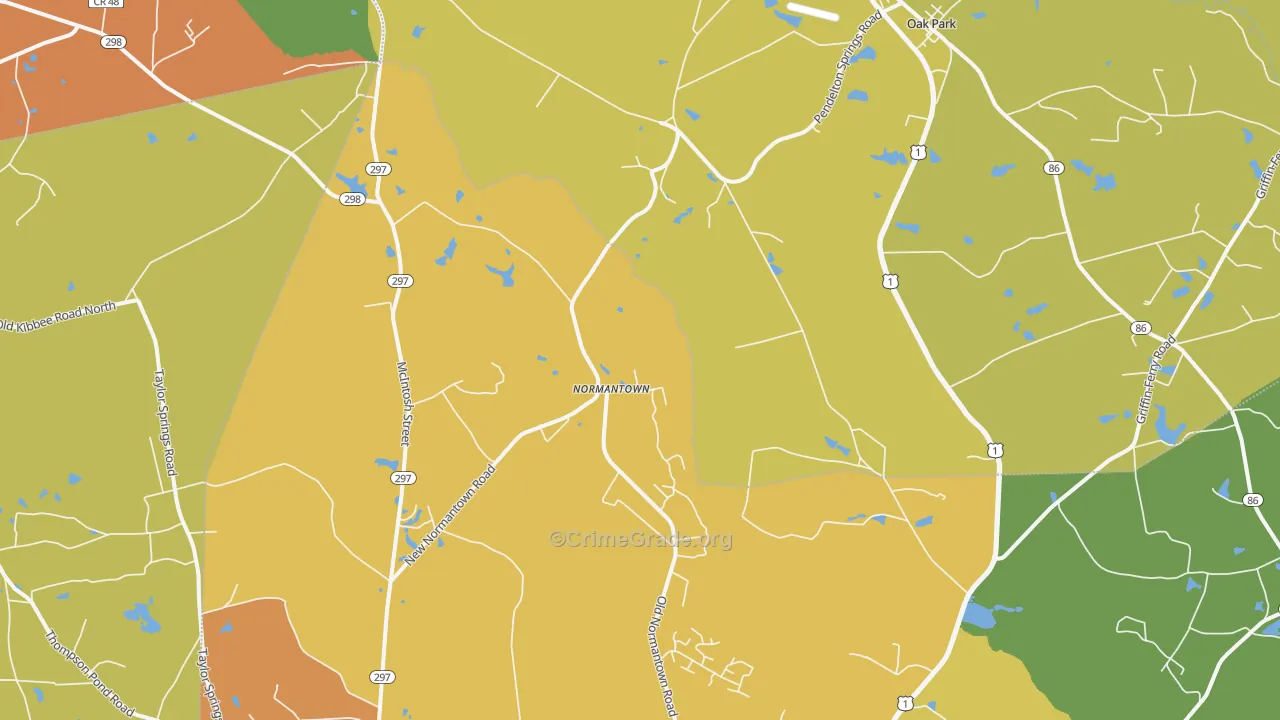 Normantown, GA Map of Murder Rates
